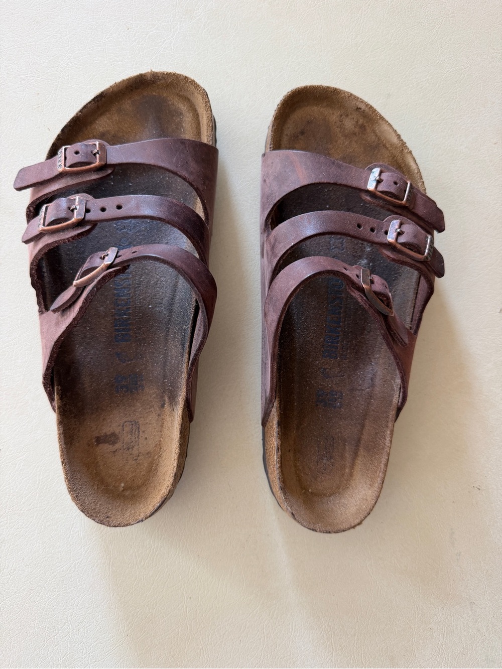 Birkenstock Women’s Triple-Buckle Sandals - Dark Brown